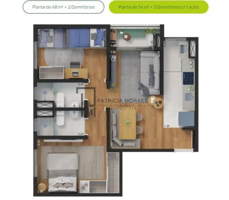 Apartamento com 2 quartos à venda, 54m2 em Parque Santa Isabel, Sorocaba - SP - imagem 5 Foto 5 de Apartamento com 2 quartos à venda, 54m2 em Parque Santa Isabel, Sorocaba - SP