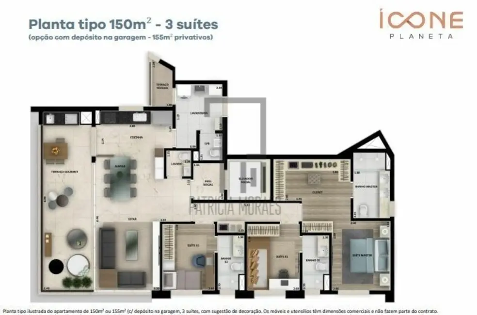 Foto 5 de Apartamento com 3 quartos à venda, 151m2 em Jardim Portal da Colina, Sorocaba - SP