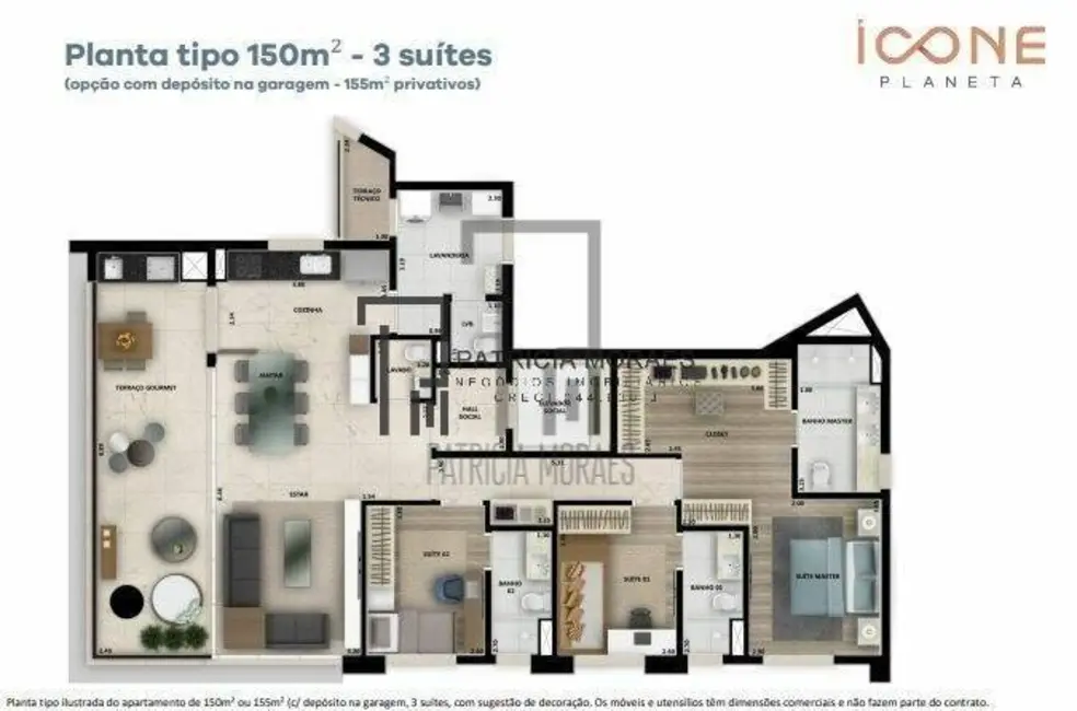 Foto 5 de Apartamento com 3 quartos à venda, 151m2 em Jardim Portal da Colina, Sorocaba - SP