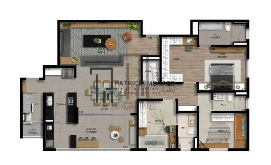 Foto 3 de Apartamento com 3 quartos à venda, 143m2 em Parque Campolim, Sorocaba - SP