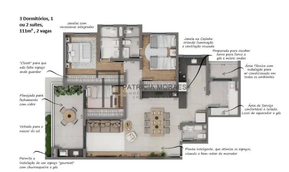 Foto 6 de Apartamento com 3 quartos à venda, 114m2 em Vila Lucy, Sorocaba - SP