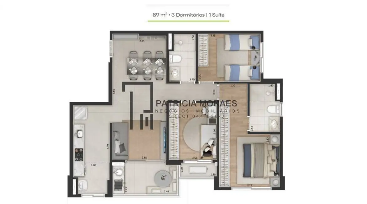 Foto 4 de Apartamento com 3 quartos à venda, 89m2 em Centro, Sorocaba - SP