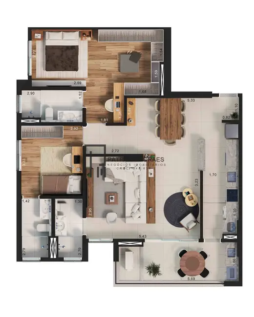 Foto 3 de Apartamento com 3 quartos à venda, 112m2 em Jardim Emília, Sorocaba - SP