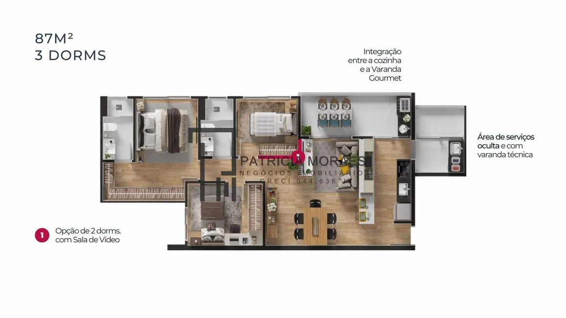 Apartamento com 3 quartos à venda, 90m2 em Sorocaba - SP - imagem 6 Foto 6 de Apartamento com 3 quartos à venda, 90m2 em Sorocaba - SP