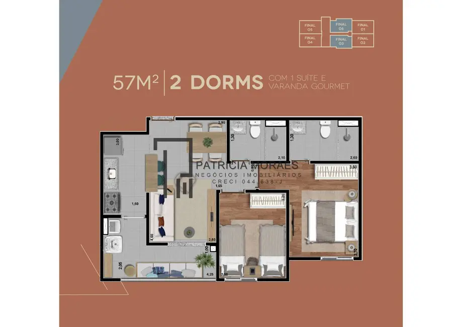 Apartamento com 2 quartos à venda, 61m2 em Parque Campolim, Sorocaba - SP - imagem 7 Foto 7 de Apartamento com 2 quartos à venda, 61m2 em Parque Campolim, Sorocaba - SP