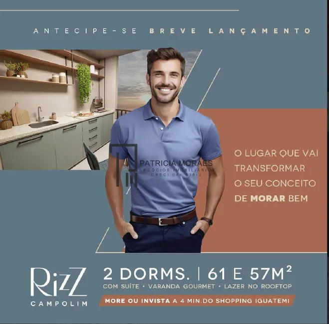 Apartamento com 2 quartos à venda, 61m2 em Parque Campolim, Sorocaba - SP - imagem 5 Foto 5 de Apartamento com 2 quartos à venda, 61m2 em Parque Campolim, Sorocaba - SP
