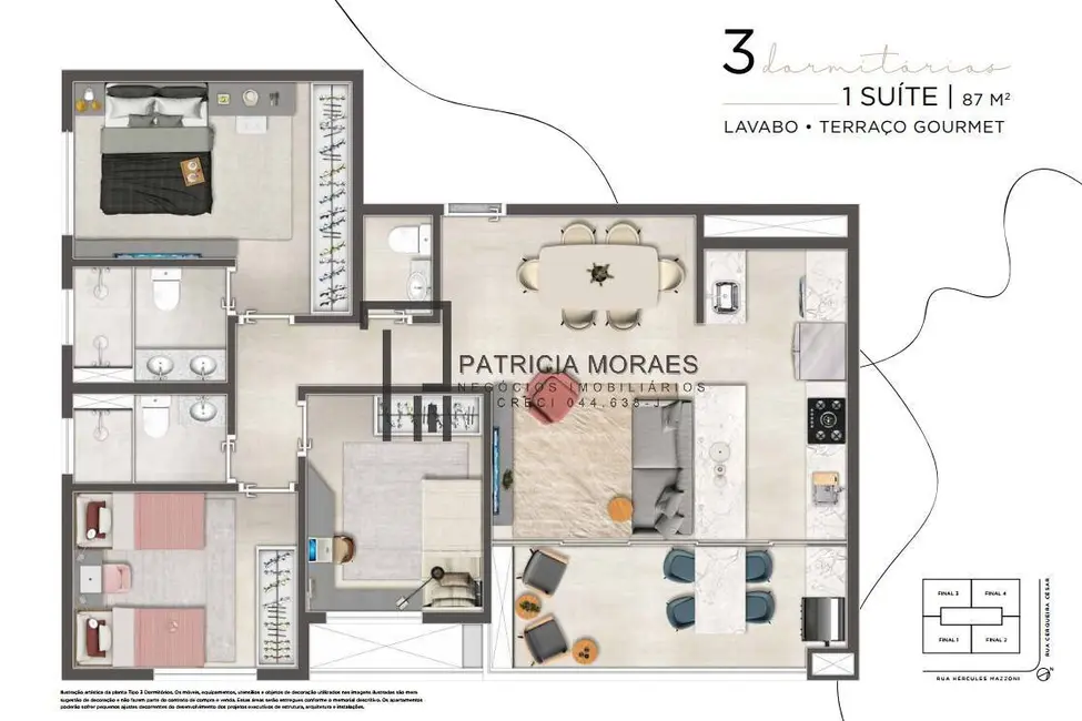 Apartamento com 3 quartos à venda, 87m2 em Centro, Indaiatuba - SP - imagem 3 Foto 3 de Apartamento com 3 quartos à venda, 87m2 em Centro, Indaiatuba - SP