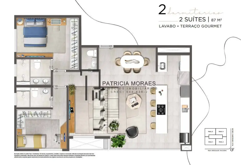 Apartamento com 3 quartos à venda, 87m2 em Centro, Indaiatuba - SP - imagem 4 Foto 4 de Apartamento com 3 quartos à venda, 87m2 em Centro, Indaiatuba - SP