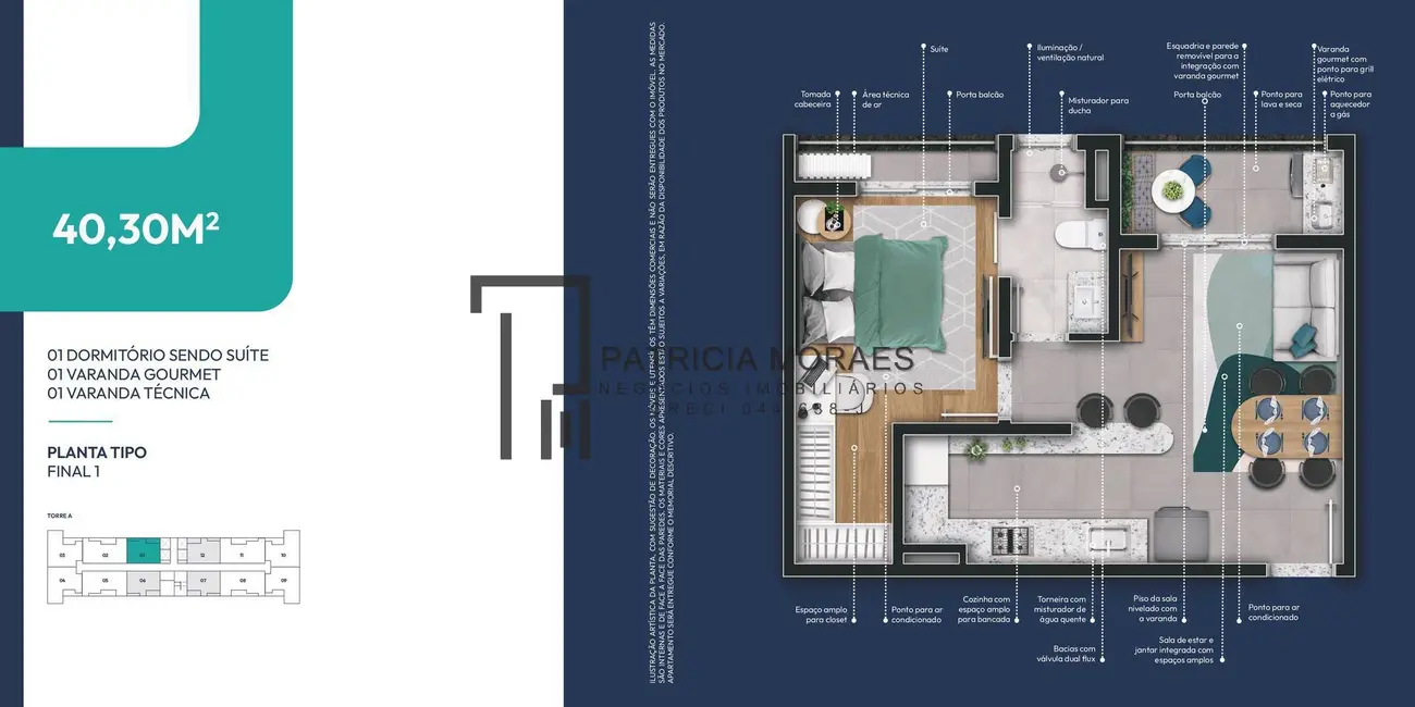 Apartamento com 2 quartos à venda, 40m2 em Centro, Sorocaba - SP - imagem 2 Foto 2 de Apartamento com 2 quartos à venda, 40m2 em Centro, Sorocaba - SP