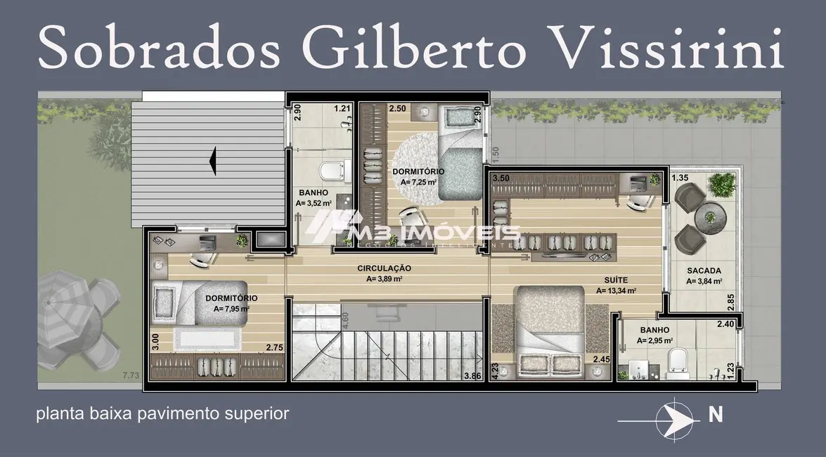 Foto 5 de Sobrado com 3 quartos à venda, 118m2 em São Virgílio, Caxias Do Sul - RS