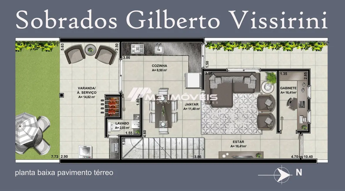 Foto 6 de Sobrado com 3 quartos à venda, 118m2 em São Virgílio, Caxias Do Sul - RS