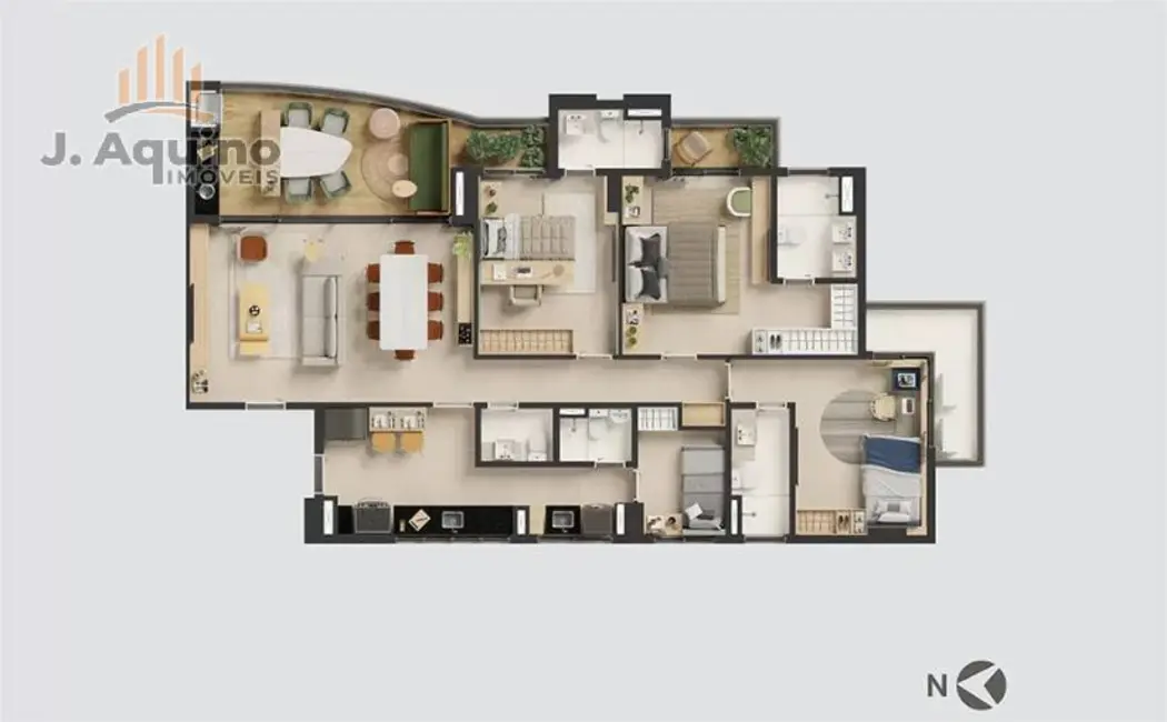 Apartamento com 3 quartos à venda, 105131m2 em Cocó, Fortaleza - CE - imagem 4 Foto 4 de Apartamento com 3 quartos à venda, 105131m2 em Cocó, Fortaleza - CE