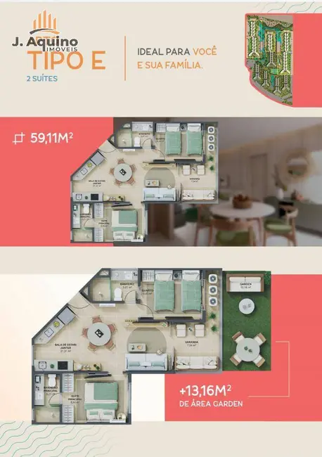 Foto 10 de Apartamento à venda, 100m2 em Aquiraz - CE