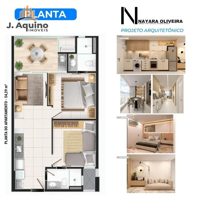 Foto 2 de Apartamento com 2 quartos à venda, 54m2 em Praia de Iracema, Fortaleza - CE