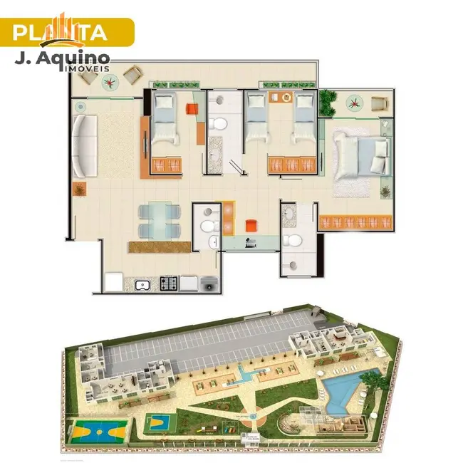 Apartamento com 3 quartos à venda, 85m2 em Pici, Fortaleza - CE - imagem 8 Foto 8 de Apartamento com 3 quartos à venda, 85m2 em Pici, Fortaleza - CE