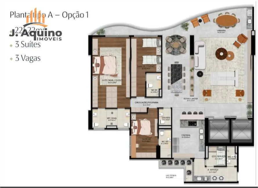 Foto 6 de Apartamento com 4 quartos à venda, 221m2 em Mucuripe, Fortaleza - CE