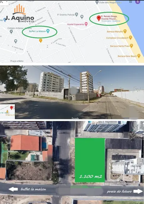 Foto 3 de Terreno / Lote à venda, 1092m2 em Vicente Pinzon, Fortaleza - CE