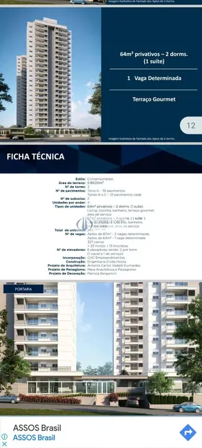 Foto 2 de Apartamento com 2 quartos à venda, 64m2 em Vila Prudente, São Paulo - SP