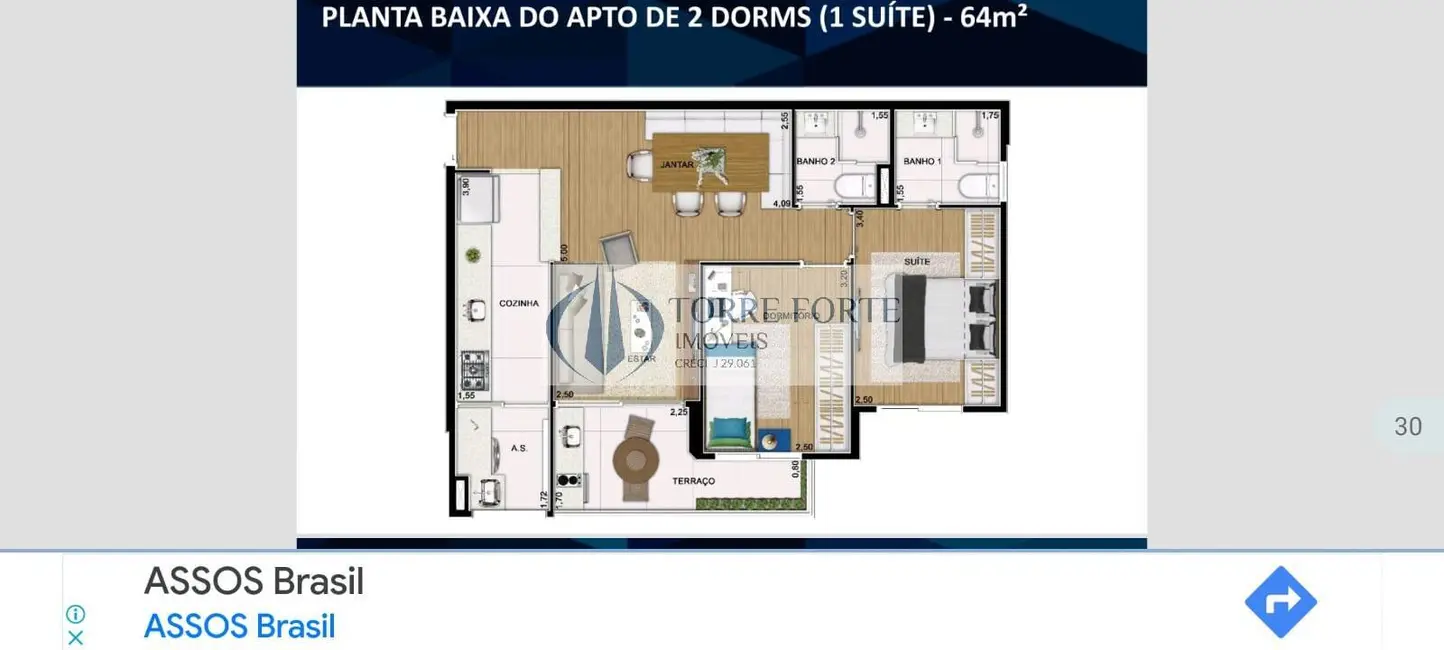 Foto 1 de Apartamento com 2 quartos à venda, 64m2 em Vila Prudente, São Paulo - SP