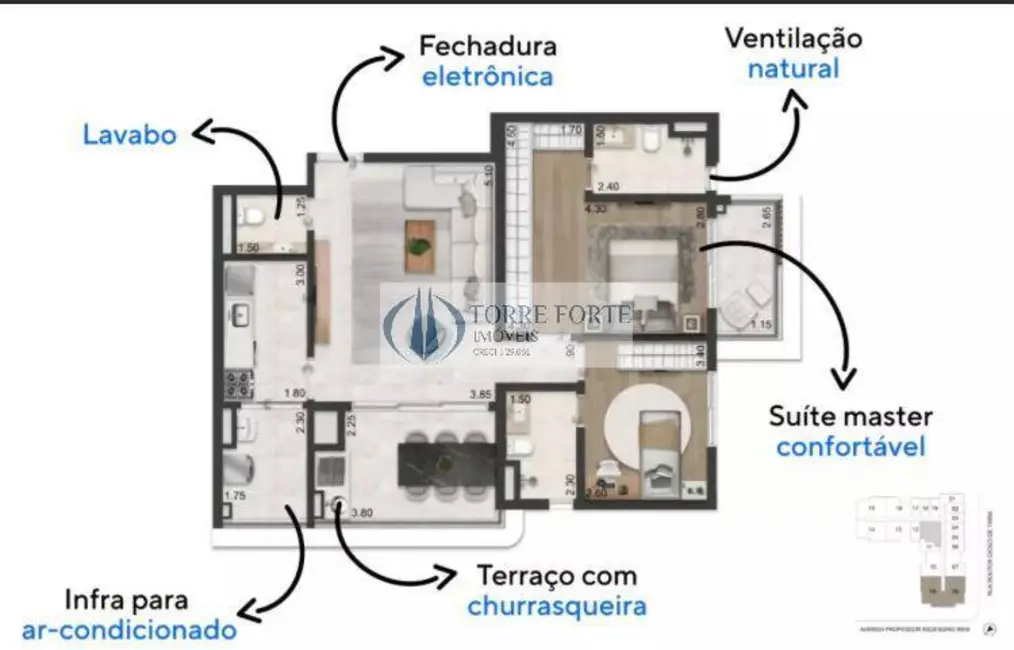 Apartamento com 2 quartos à venda, 89m2 em Vila Clementino, São Paulo - SP - imagem 9 Foto 9 de Apartamento com 2 quartos à venda, 89m2 em Vila Clementino, São Paulo - SP
