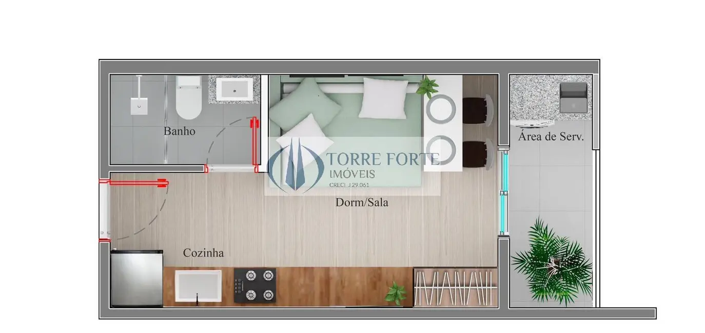 Foto 6 de Apartamento com 1 quarto à venda, 22m2 em Vila Aricanduva, São Paulo - SP