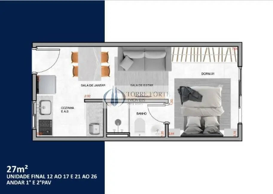 Apartamento com 1 quarto à venda, 27m2 em Vila Carrão, São Paulo - SP - imagem 8 Foto 8 de Apartamento com 1 quarto à venda, 27m2 em Vila Carrão, São Paulo - SP