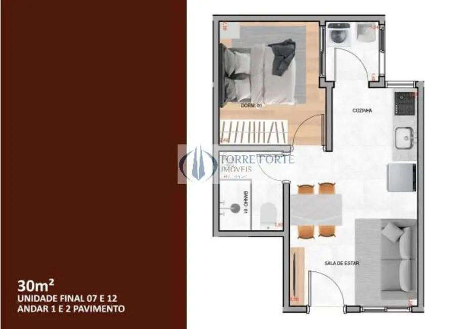 Apartamento com 1 quarto à venda, 30m2 em Vila Carrão, São Paulo - SP - imagem 9 Foto 9 de Apartamento com 1 quarto à venda, 30m2 em Vila Carrão, São Paulo - SP