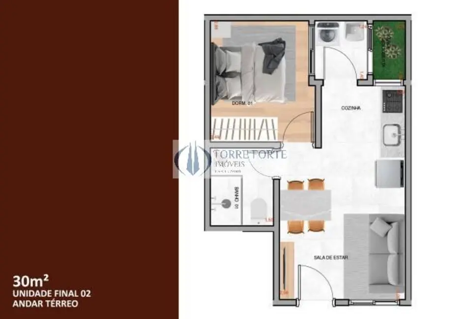 Apartamento com 1 quarto à venda, 30m2 em Vila Carrão, São Paulo - SP - imagem 7 Foto 7 de Apartamento com 1 quarto à venda, 30m2 em Vila Carrão, São Paulo - SP