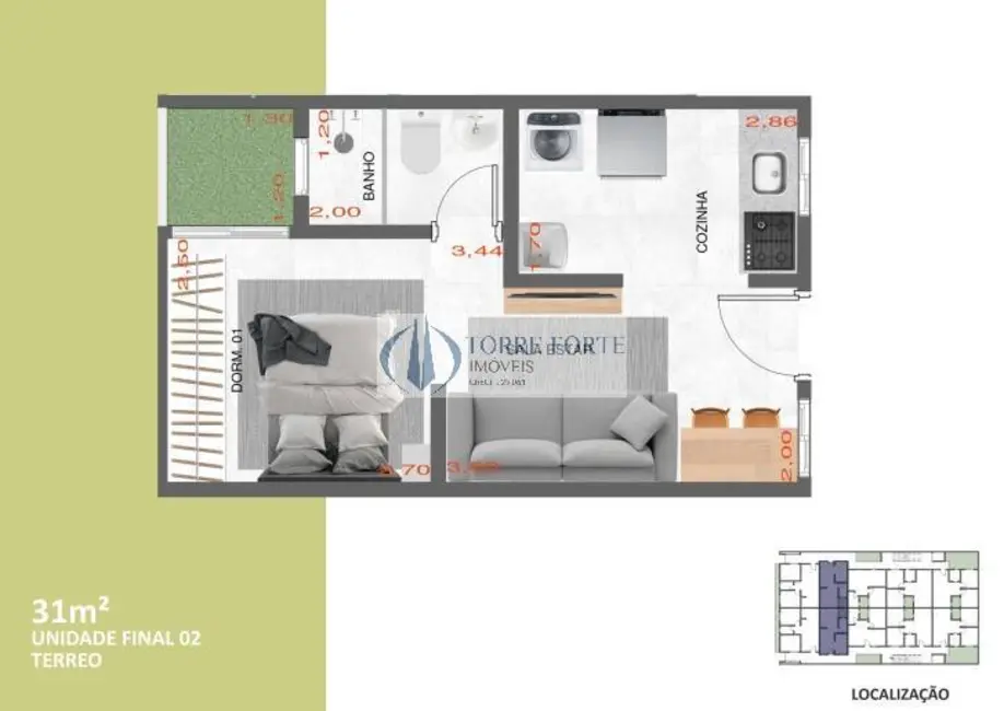 Foto 7 de Apartamento com 1 quarto à venda, 31m2 em Chácara Santo Antônio (Zona Leste), São Paulo - SP