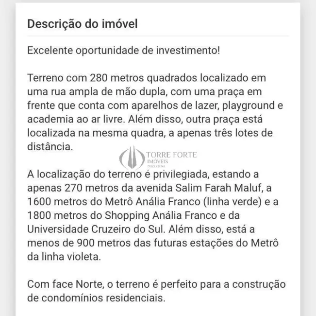 Foto 5 de Terreno / Lote à venda, 200m2 em Mooca, São Paulo - SP