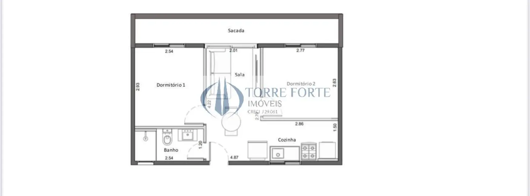 Foto 2 de Apartamento com 2 quartos à venda, 39m2 em Vila Antonieta, São Paulo - SP