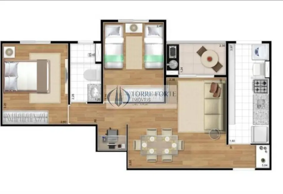 Foto 4 de Apartamento com 2 quartos à venda, 50m2 em Vila Prudente, São Paulo - SP