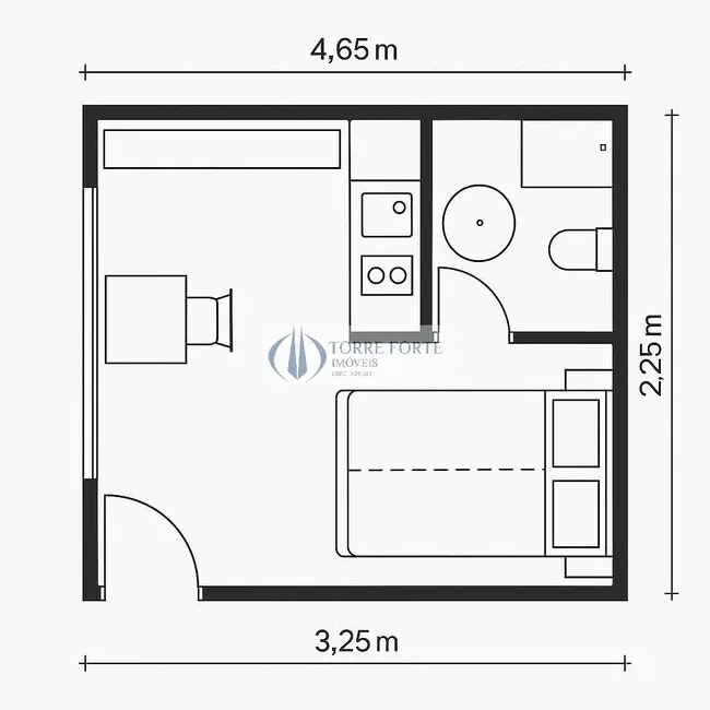 Apartamento à venda, 17m2 em Vila Andrade, São Paulo - SP - imagem 9 Foto 9 de Apartamento à venda, 17m2 em Vila Andrade, São Paulo - SP