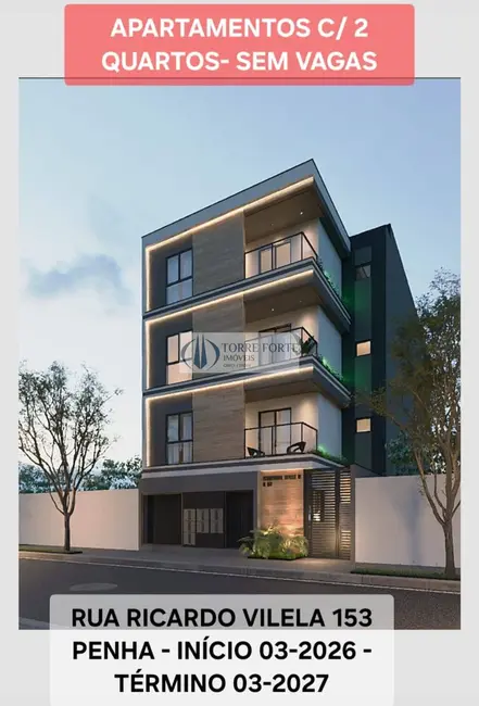 Foto 1 de Apartamento com 2 quartos à venda, 37m2 em Penha de França, São Paulo - SP