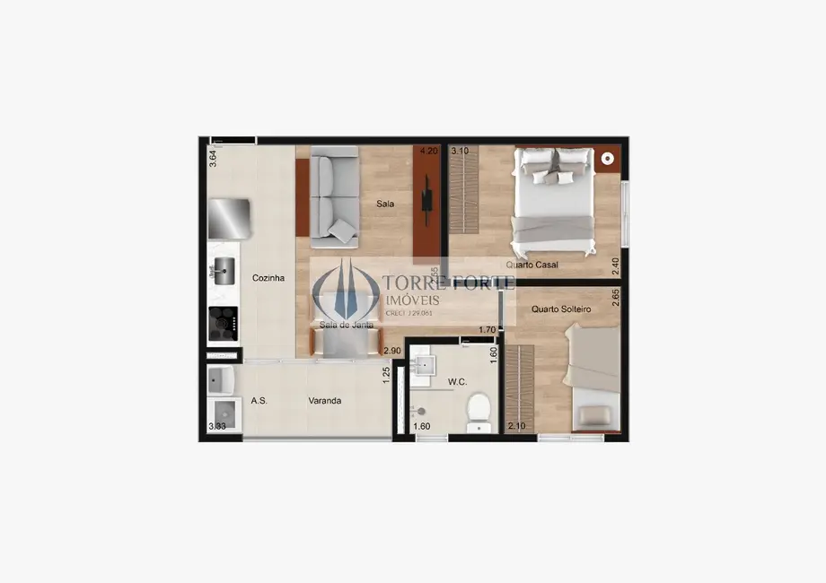 Foto 4 de Apartamento com 2 quartos à venda, 42m2 em Vila Esperança, São Paulo - SP