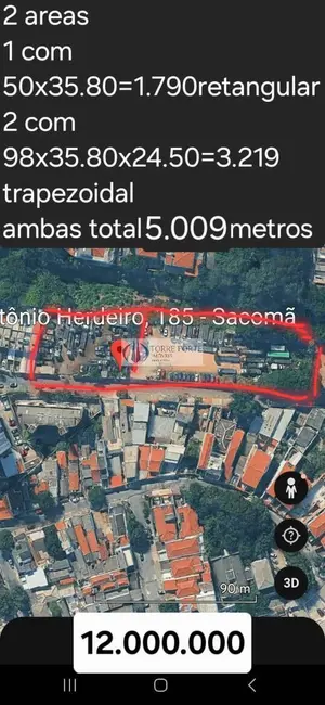 Foto 6 de Terreno / Lote à venda, 5009m2 em Parque Fongaro, São Paulo - SP