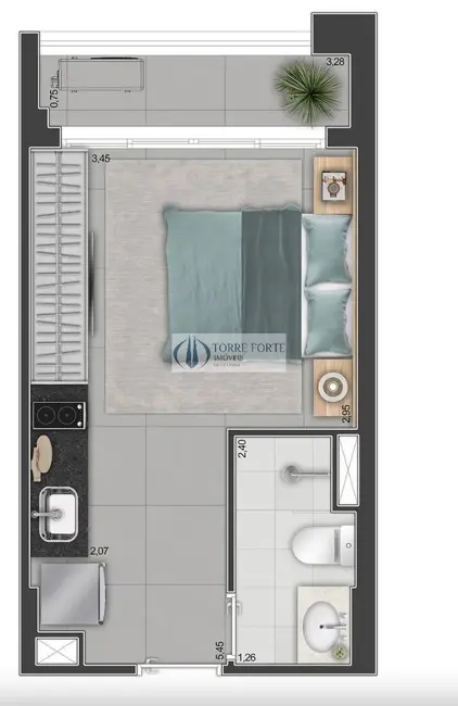 Apartamento com 1 quarto à venda, 24m2 em Bela Vista, São Paulo - SP - imagem 6 Foto 6 de Apartamento com 1 quarto à venda, 24m2 em Bela Vista, São Paulo - SP