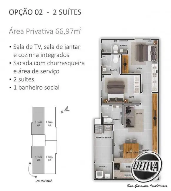 Foto 8 de Apartamento com 2 quartos à venda, 67m2 em Matinhos - PR