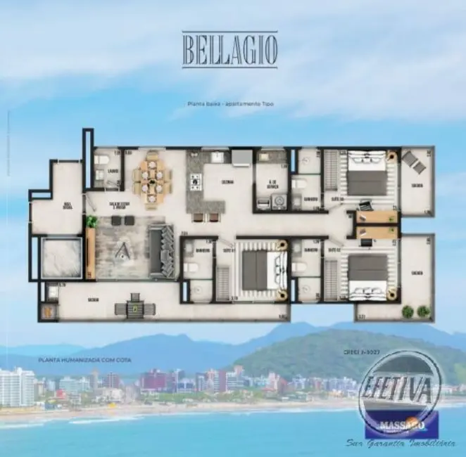 Apartamento com 3 quartos à venda, 188m2 em Centro, Guaratuba - PR - imagem 4 Foto 4 de Apartamento com 3 quartos à venda, 188m2 em Centro, Guaratuba - PR