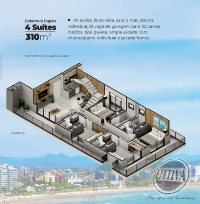 Apartamento com 4 quartos à venda, 314m2 em Centro, Guaratuba - PR - imagem 8 Foto 8 de Apartamento com 4 quartos à venda, 314m2 em Centro, Guaratuba - PR