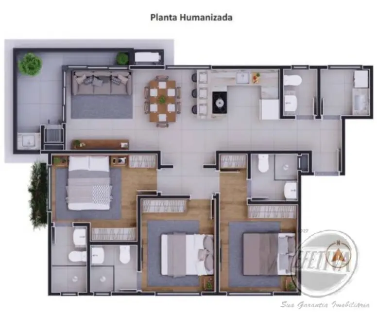 Foto 4 de Apartamento com 3 quartos à venda, 106m2 em Matinhos - PR