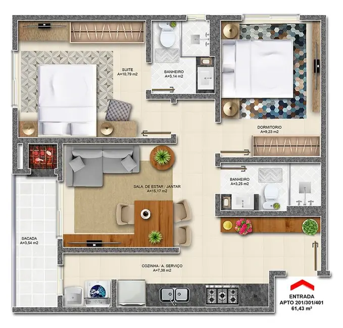 Apartamento com 3 quartos à venda, 46m2 em Ingleses do Rio Vermelho, Florianopolis - SC - imagem 9 Foto 9 de Apartamento com 3 quartos à venda, 46m2 em Ingleses do Rio Vermelho, Florianopolis - SC