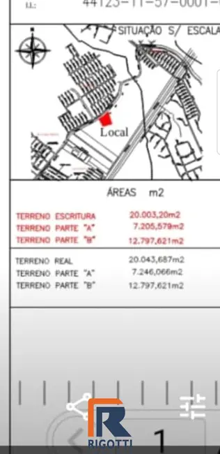 Foto 2 de Fazenda / Haras à venda, 20000m2 em Jardim Califórnia, Jacarei - SP