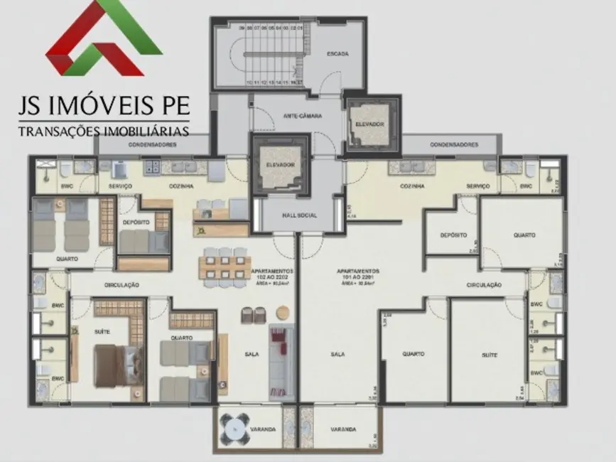 Foto 5 de Apartamento com 3 quartos à venda, 94m2 em Casa Amarela, Recife - PE