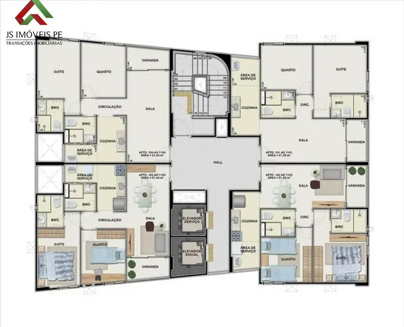 Foto 7 de Apartamento com 2 quartos à venda, 51m2 em Várzea, Recife - PE