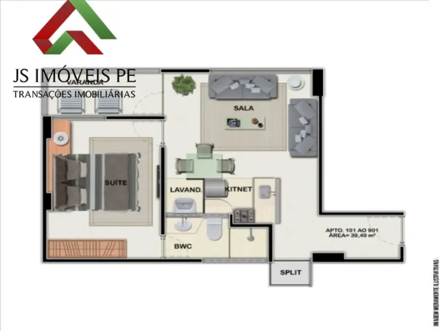 Foto 5 de Apartamento com 1 quarto à venda, 39m2 em Madalena, Recife - PE