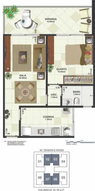 Apartamento com 1 quarto à venda, 56m2 em Braga, Cabo Frio - RJ - imagem 8 Foto 8 de Apartamento com 1 quarto à venda, 56m2 em Braga, Cabo Frio - RJ