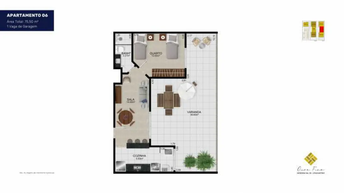 Foto 6 de Apartamento com 1 quarto à venda, 75m2 em Palmeiras, Cabo Frio - RJ