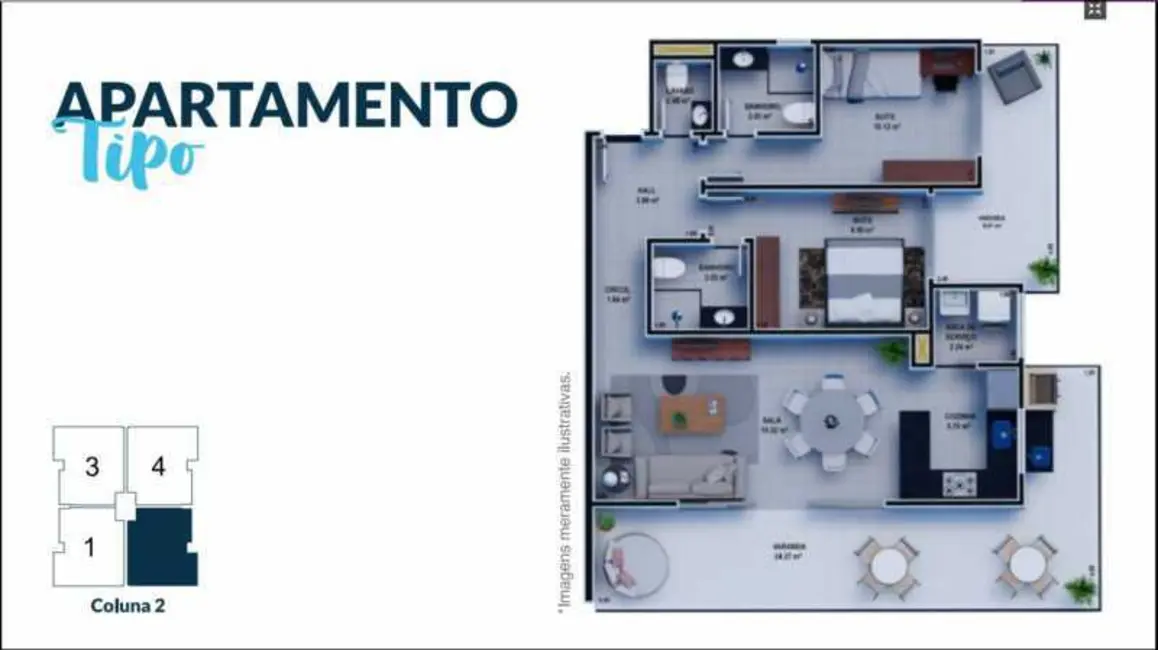 Apartamento com 2 quartos à venda, 103m2 em Braga, Cabo Frio - RJ - imagem 7 Foto 7 de Apartamento com 2 quartos à venda, 103m2 em Braga, Cabo Frio - RJ