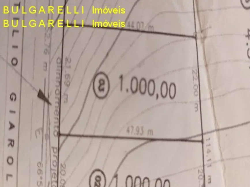 Foto 2 de Terreno / Lote à venda, 1000m2 em Jardim Colônia, Jundiai - SP